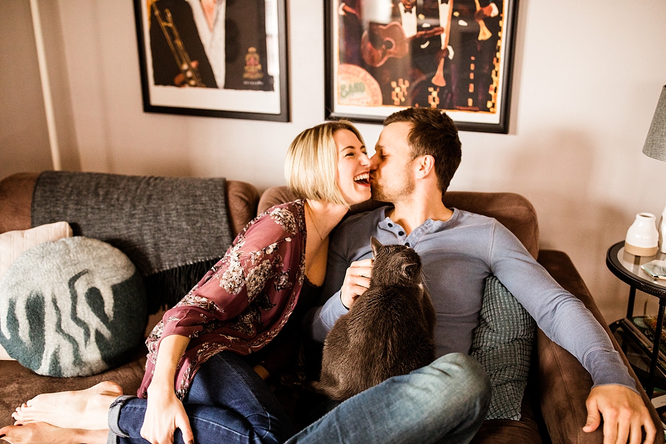 In Home Engagement Photos, St. Louis Engagement Session