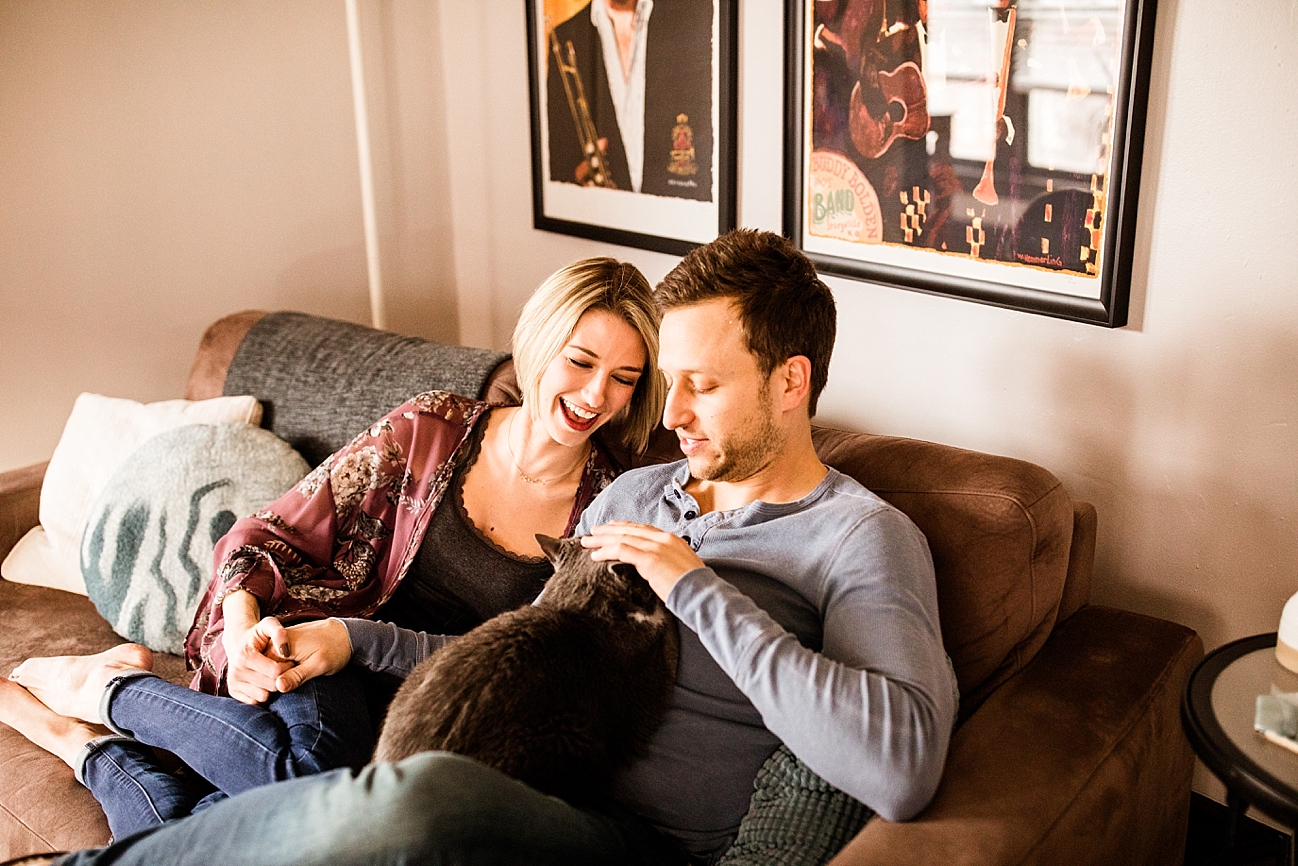 In Home Engagement Photos, St. Louis Engagement Session